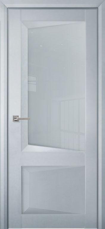 Дверь межкомнатная Перфекто (Perfecto) 108 серый бархат остекленная