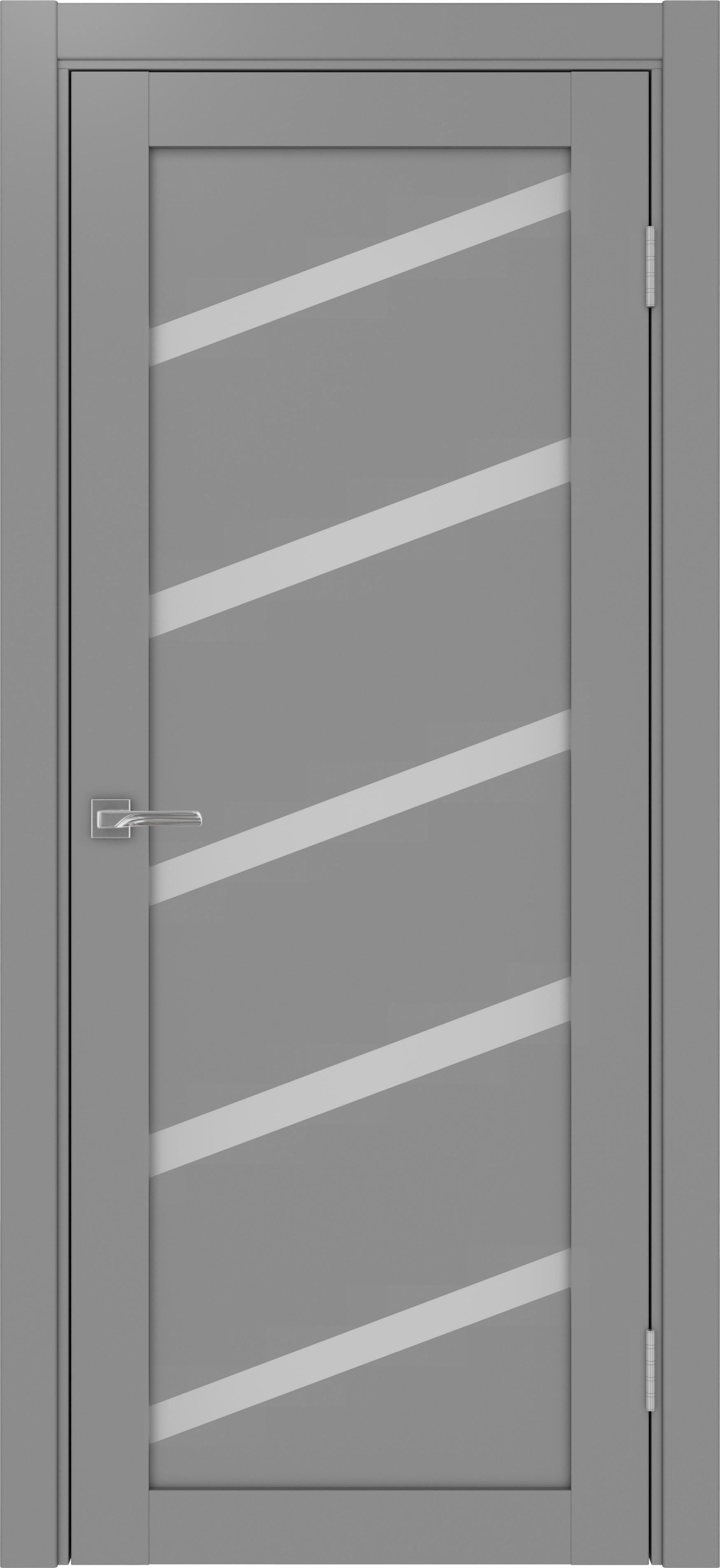 Межкомнатная дверь «Турин 506У Серый» стекло сатин