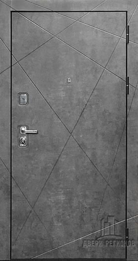 Дверь входная Прогресс, цвет темный бетон, панель - прогресс цвет светлый бетон