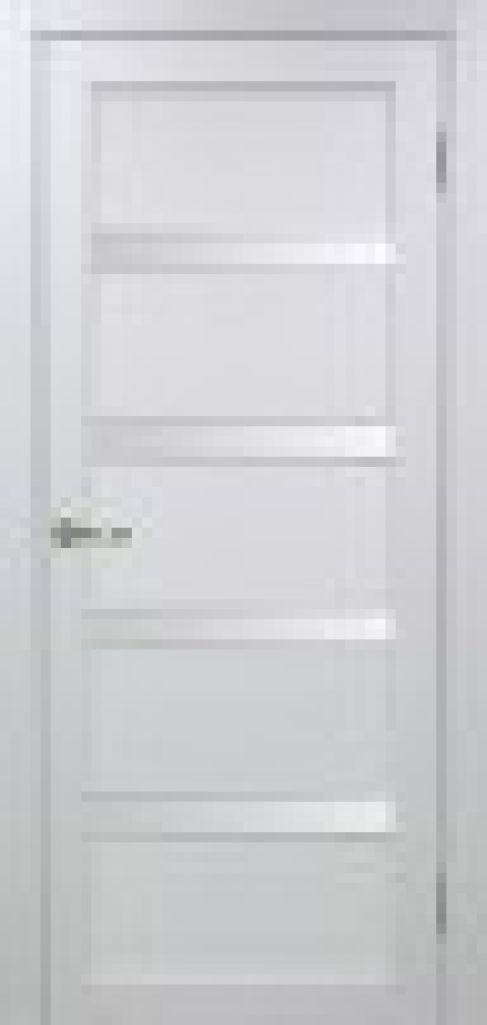 Межкомнатная дверь «Турин 505» АСС молдинг SC серебро/беленый дуб/стекло