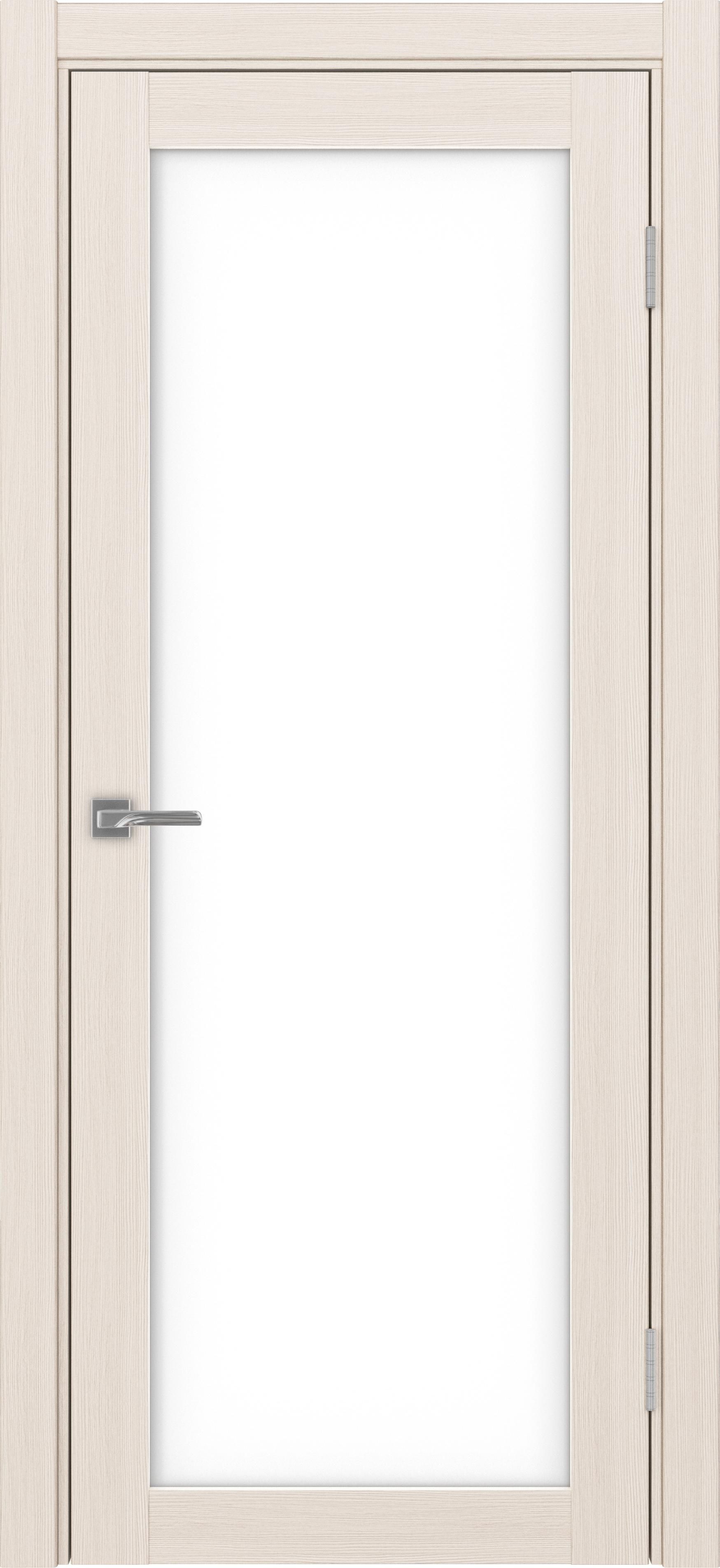 Межкомнатная дверь «Турин 501.2 Ясень перламутровый» Lacobel белый