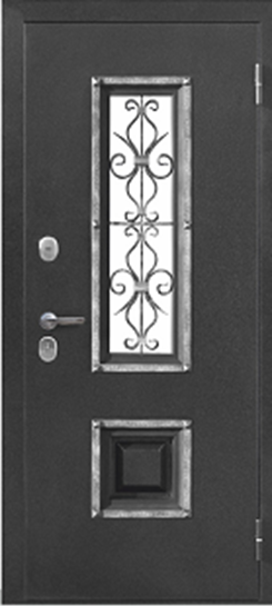Входная дверь мет. 7,5 см Венеция Серебро Белый ясень