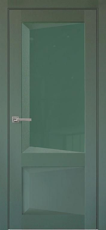 Дверь межкомнатная Перфекто (Perfecto) 108 серый бархат остекленная