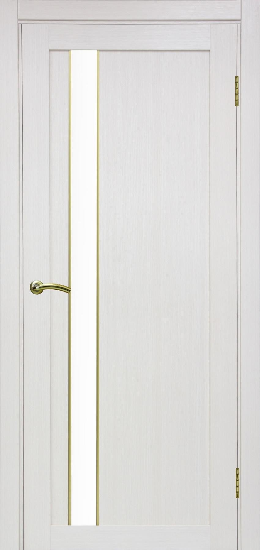 Межкомнатная дверь «Турин 528» АПС молдинг SG золото стекло сатин