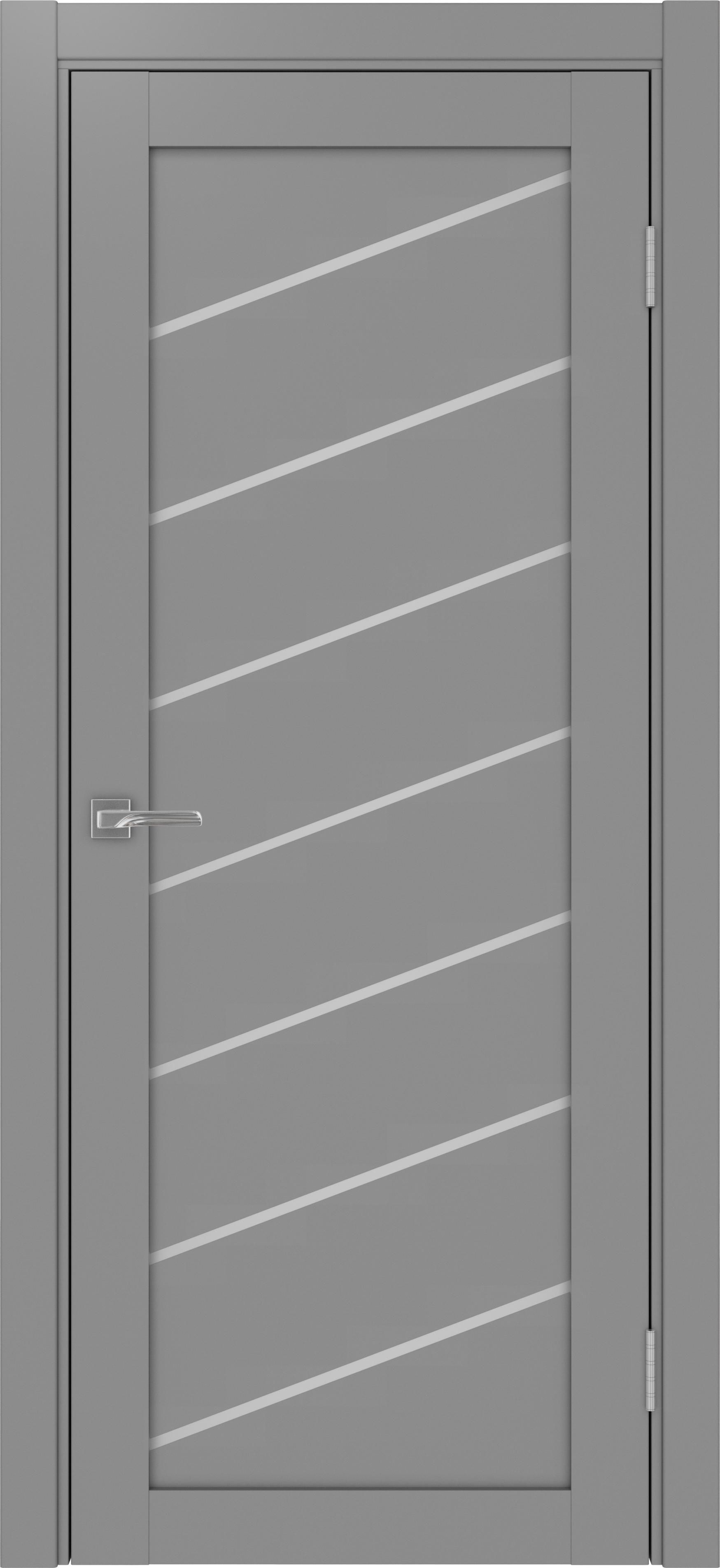 Межкомнатная дверь «Турин 508U Серый» стекло сатин